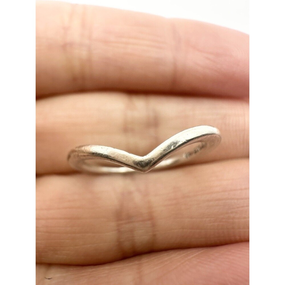 STERLING SILVER P11 S925 ALE 48 PANDORA WISHBONE V SHAPE SIZE 4.5 BAND RING